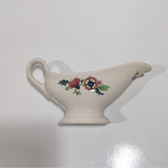 Syracuse Birds Of Paradise Gravy Boat Floral Vintage Server Restaurant Ware - Picture 7 of 16